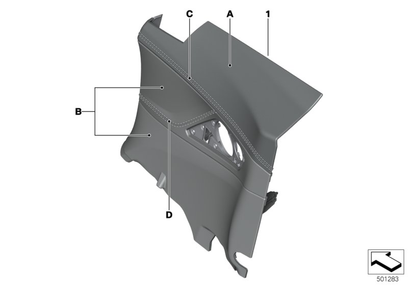 Genuine BMW 51437996773 G15 Lateral Trim Panel Leather Rear Left INDIVIDUAL (Inc. 840dX, 840iX & M850iX) | ML Performance UK Car Parts