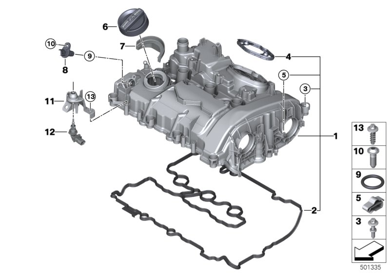 Genuine BMW 11238678432 Cylinder Head Cover (Inc. i8) | ML Performance UK Car Parts