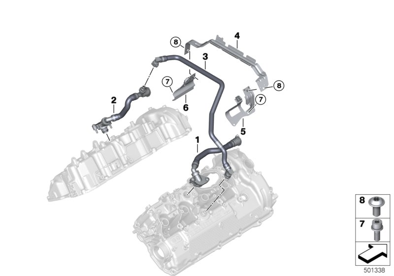 Genuine BMW 11158698829 G07 G06 G05 Bracket Carrier Plate Intake Pipe Zyl. 5-8 (Inc. X5 M50iX, X6 M50iX & X7 M50iX) | ML Performance UK Car Parts