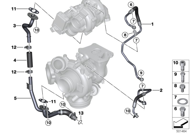 Genuine BMW 11428515007 G32 G12 G01 Exhaust Turbocharger Oil Return Line (Inc. 740dX, 740LdX & 840dX) | ML Performance UK Car Parts