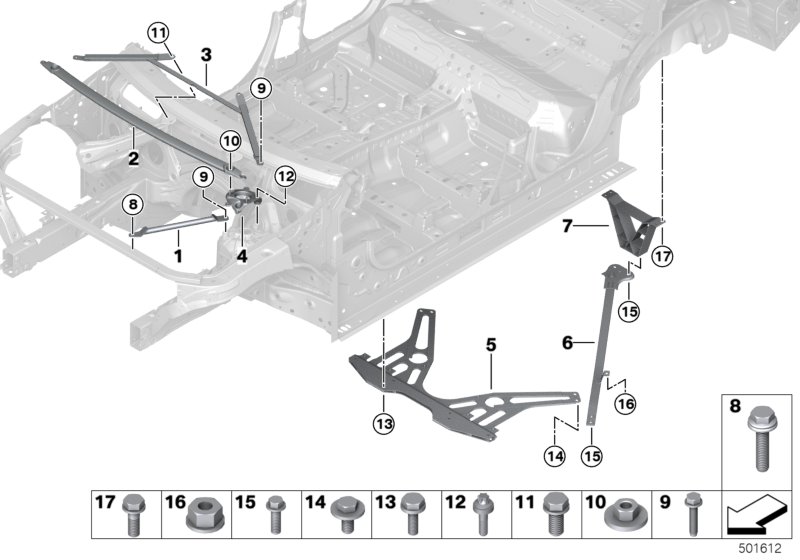 Genuine BMW 51618075316 Strut Brace (Inc. X3 M & X4 M) | ML Performance UK Car Parts