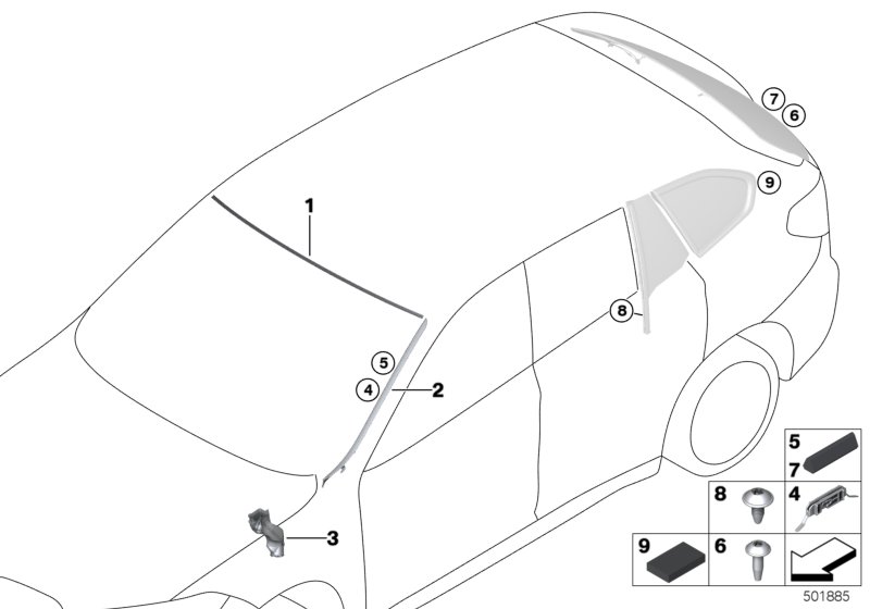 Genuine BMW 51317350589 F48 Cover, Windshield, Top (Inc. X1 20iX) | ML Performance UK Car Parts