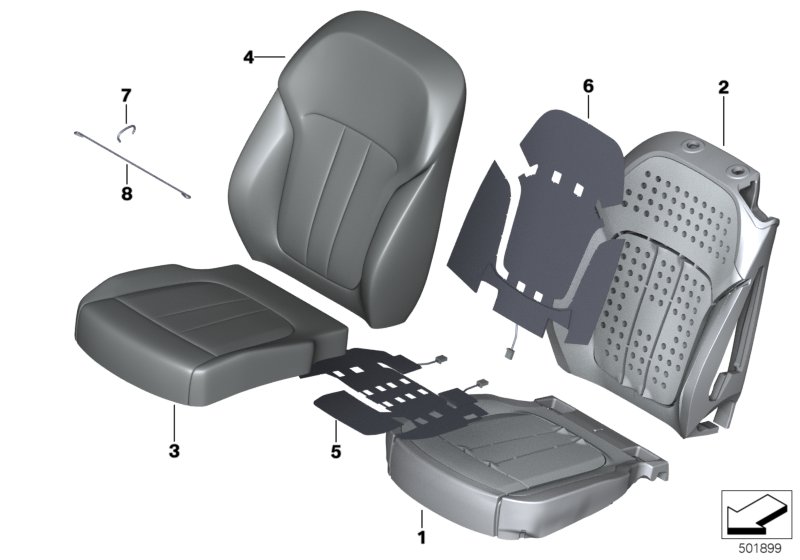 Genuine BMW 52107488236 G07 Heater Element Backrest (Inc. X7 40iX, X7 M50dX & X7 50iX) | ML Performance UK Car Parts