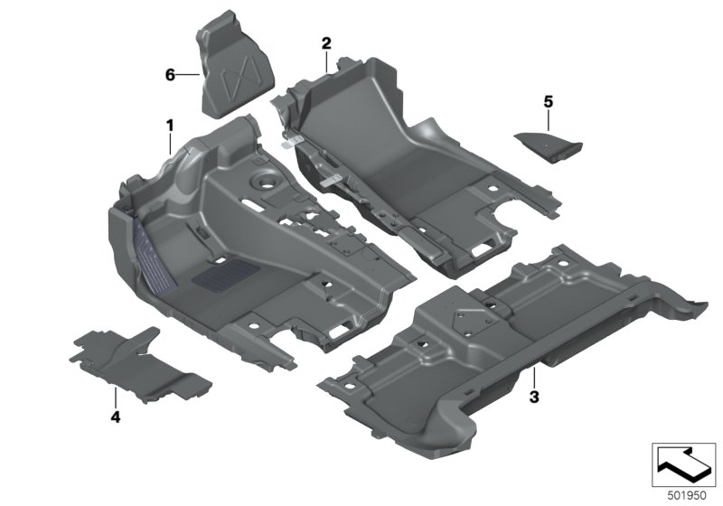 Genuine BMW 51478069273 G06 Carpet, Front Left ANTHRAZIT -M- (Inc. X6) | ML Performance UK Car Parts