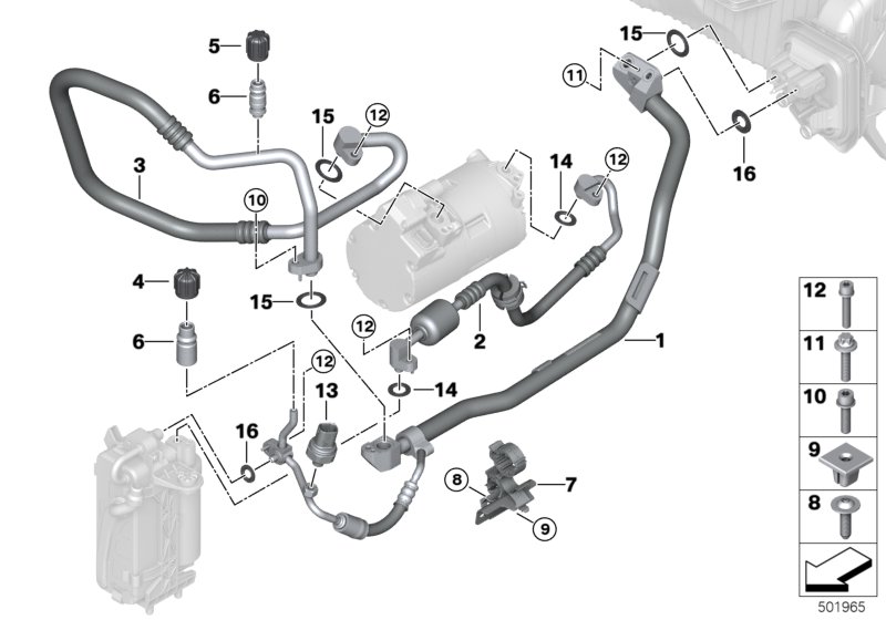 Genuine BMW 64539395464 G20 Refrigerant Line, Dual Line R134A (Inc. 330e) | ML Performance UK Car Parts