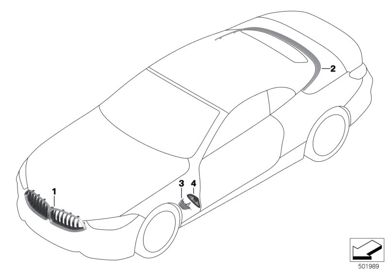 Genuine BMW 51137449420 G15 G14 G16 Grill Front (Inc. 840i, 840iX & 840dX) | ML Performance UK Car Parts