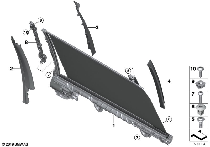 Genuine BMW 51357482515 G07 B-Pillar Finisher, Outer Left (Inc. X7 50iX, X7 40iX & X7 M50dX) | ML Performance UK Car Parts