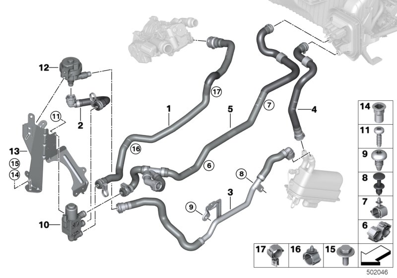 Genuine BMW 64219398962 G20 Coolant Hose, Return (Inc. 330e) | ML Performance UK Car Parts