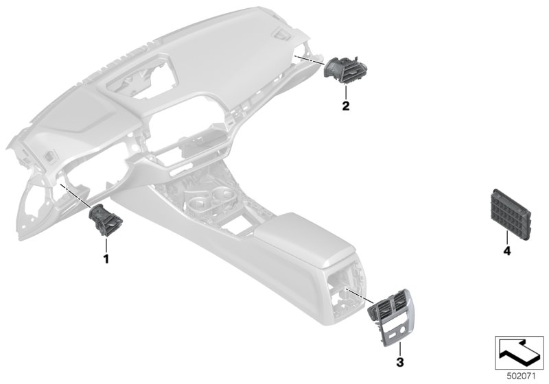 Genuine BMW 64226848617 G20 G21 Fresh-Air Vent, Driver's Side (Inc. 318d, 330i & 320dX) | ML Performance UK Car Parts