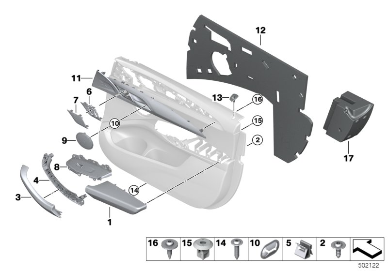 Genuine BMW 51418747317 G02 Trim Cover, Door, Carbon, Left (Inc. X3 20iX, X3 20dX & X3 20i) | ML Performance UK Car Parts