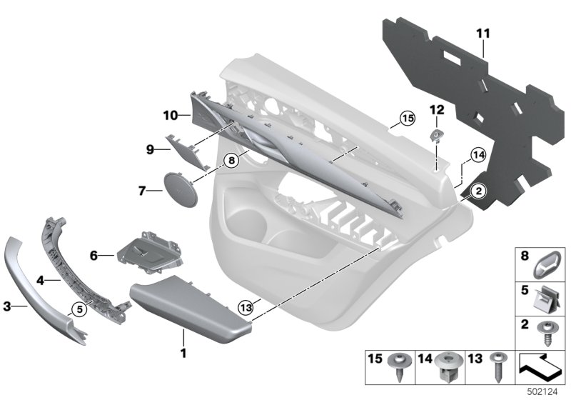 Genuine BMW 51427940370 G01 G02 Door Trim Piece, Rear Right SCHWARZ (Inc. X4) | ML Performance UK Car Parts