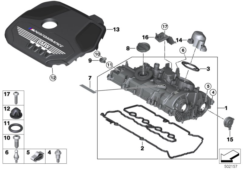 Genuine BMW 11148661683 F44 F39 F40 Engine Cover (Inc. M135iX, X2 M35iX & M235iX) | ML Performance UK Car Parts