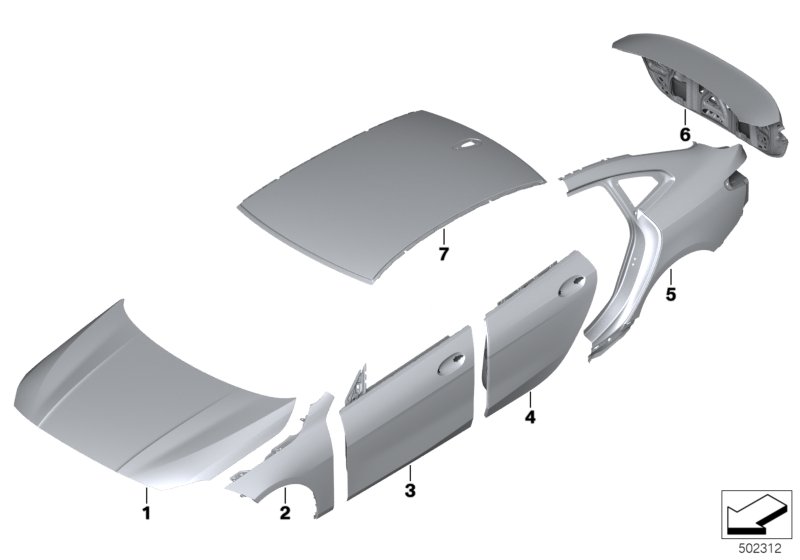 Genuine BMW 41009466216 F44 Reinforcement Plate, Rocker Panel, Right (Inc. 220d, M235iX & 218i) | ML Performance UK Car Parts