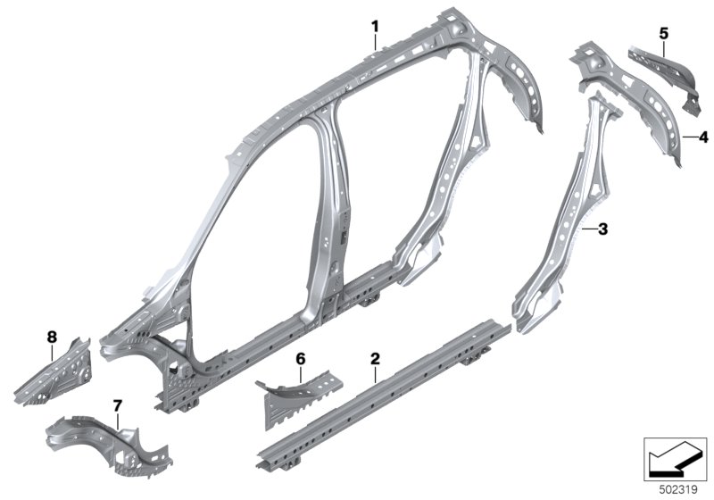 Genuine BMW 41219498392 F40 F44 A-Pillar, Lower Right (Inc. 120dX, 118i & 220d) | ML Performance UK Car Parts