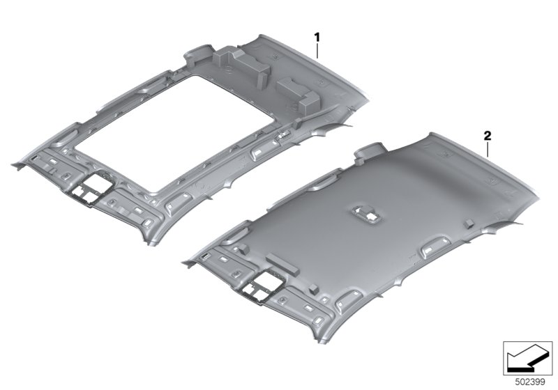 Genuine BMW 51447997803 G05 Roofliner Panorama Glass Roof Alcantara ELFENBEINWEISS (Inc. X5) | ML Performance UK Car Parts