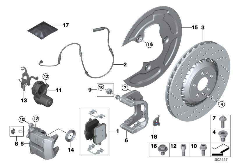 Genuine BMW 34206882989 G12 G16 F91 Caliper Carrier Blue Left (Inc. 840iX, 840dX & M850iX) | ML Performance UK Car Parts