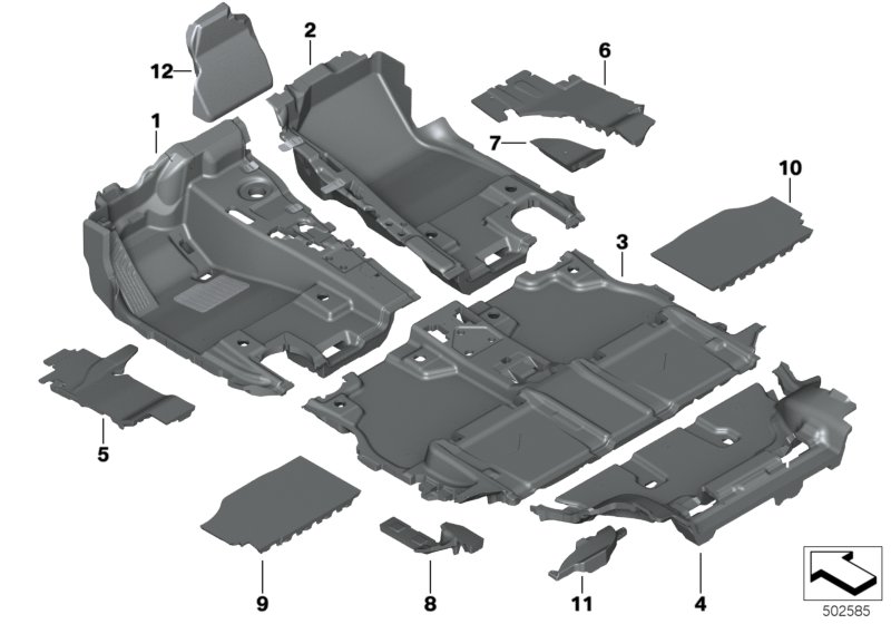 Genuine BMW 51477941077 G07 Carpet, Rear, 3Rd Seating Row ANTHRAZIT (Inc. X7) | ML Performance UK Car Parts