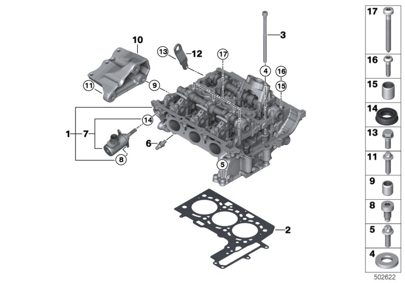 Genuine BMW 11128627105 F46 F48 Cylinder Head Gasket Asbestos-Free 0,70mm (Inc. 218i, One & Cooper) | ML Performance UK Car Parts