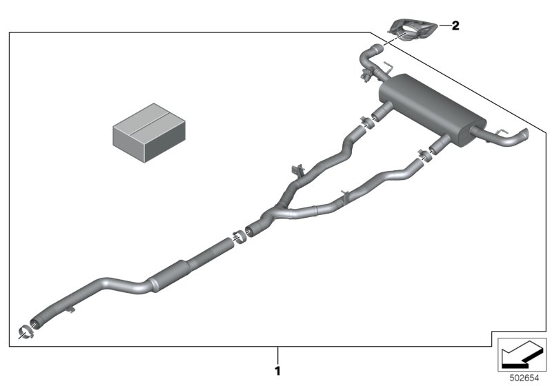 Genuine BMW 18302458780 Performance Silencer System M PERFORMANCE (Inc. X6 40iX, X6 40i & X5 40i) | ML Performance UK Car Parts