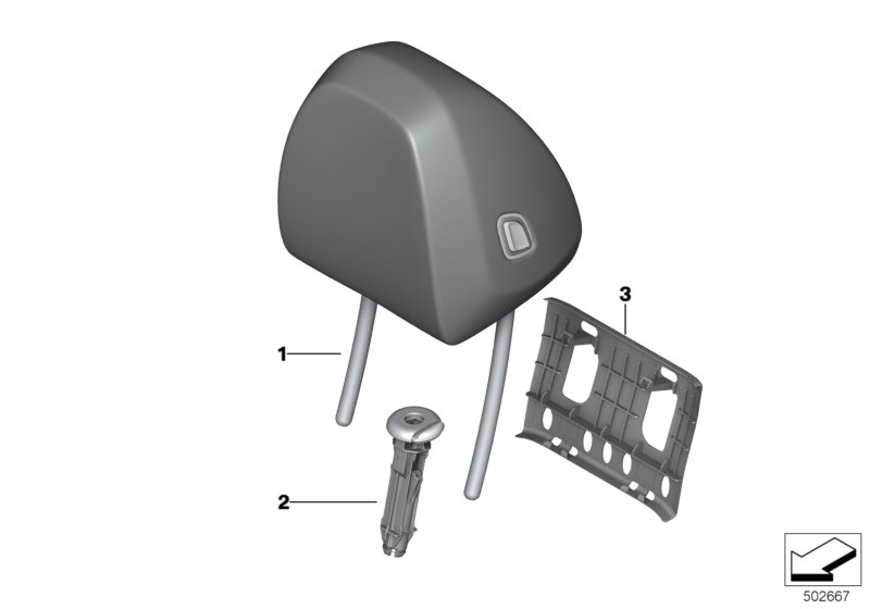 Genuine BMW 52108094287 G20 G21 Headrest Imitation Leather (Inc. 320iX, 320dX & 330d) | ML Performance UK Car Parts