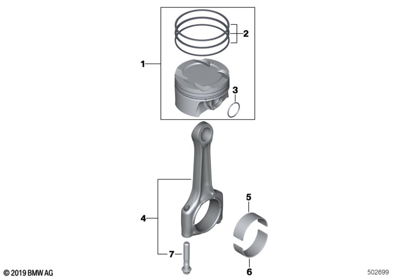 Genuine BMW 11247933665 F36 F32 F22 Set Connecting Rod (Inc. Cooper ALL4, Cooper & 418i) | ML Performance UK Car Parts