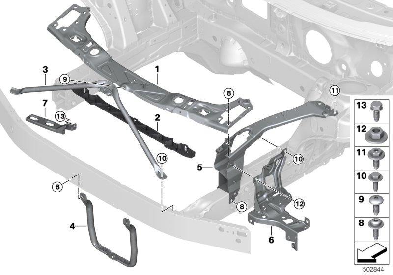 Genuine BMW 51649498330 F48 Support Right (Inc. X1 20dX, X1 28iX & X1 18d) | ML Performance UK Car Parts