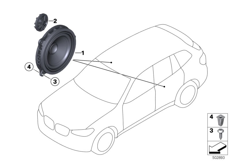 Genuine BMW 65136813597 G07 G01 Tweeter TOP-HIFI-SYSTE (Inc. X6 40iX, X7 50iX & X5 M50dX) | ML Performance UK Car Parts