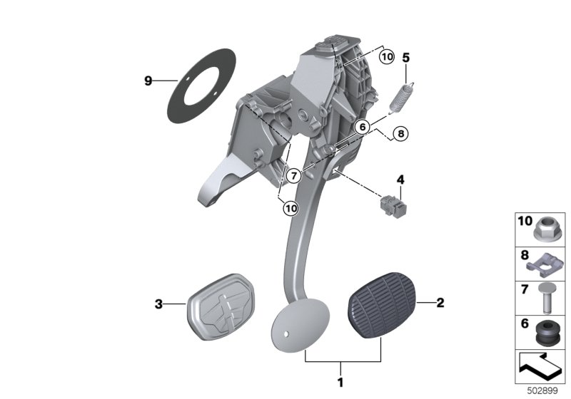 Genuine BMW 35006856600 F39 F46 Complete Pedal Assembly (Inc. X1) | ML Performance UK Car Parts