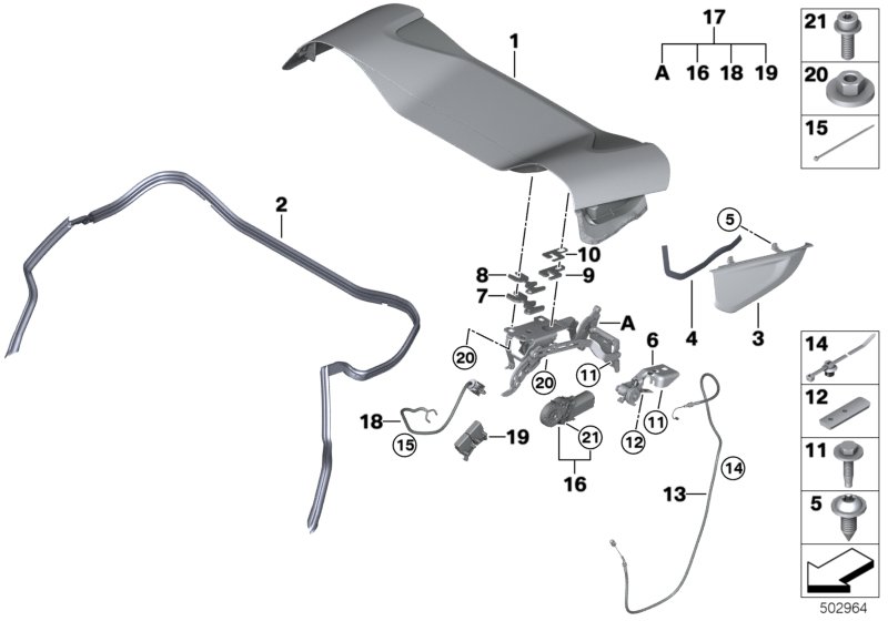 Genuine BMW 51257367676 RR6 I15 Hinge, Linkage Aperture Flap, Left (Inc. Dawn & i8) | ML Performance UK Car Parts