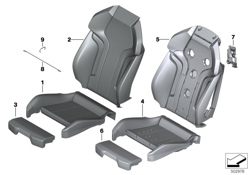 Genuine BMW 52108079417 Leather Cover Sport Backrest Left ELFENBEINWEISS (Inc. X3 M & X4 M) | ML Performance UK Car Parts