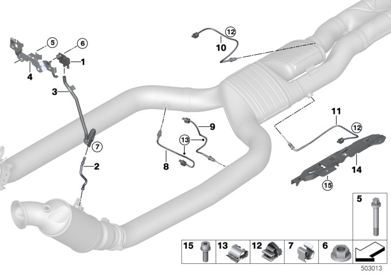 Genuine BMW 11788744030 RR11 RR31 G12 Temperature Sensor, Exhaust L=380 (Inc. M760LiX, Phantom EWB & Cullinan) | ML Performance UK Car Parts