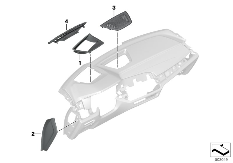 Genuine BMW 51457939282 G07 G05 G06 Cover, Center Speaker NACHTBLAU (Inc. X5 & X6 40iX) | ML Performance UK Car Parts