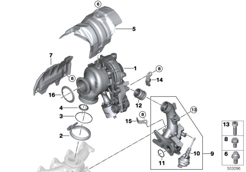 Genuine BMW 11658579405 F48 F39 Heat Shield, Turbocharger (Inc. X1 25dX & X2 25dX) | ML Performance UK Car Parts