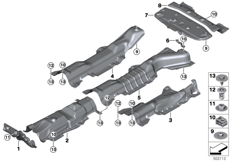 Genuine BMW 51487467972 F44 Heat Insulation, Bumper, Rear (Inc. 218i, 228iX & 220d) | ML Performance UK Car Parts