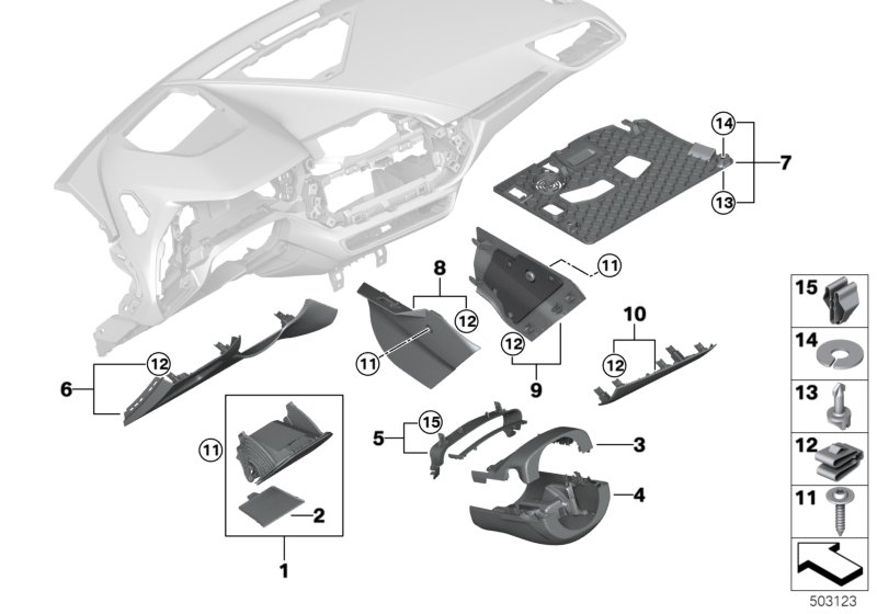 Genuine BMW 51456823301 F44 Trim Panel, Footwell, Airbag, Passenger (Inc. 228iX & M235iX) | ML Performance UK Car Parts