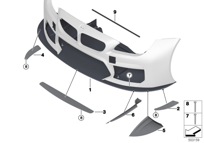 Genuine BMW 51628428558 Insert Right STEEL 2mm (Inc. M6 GT3) | ML Performance UK Car Parts