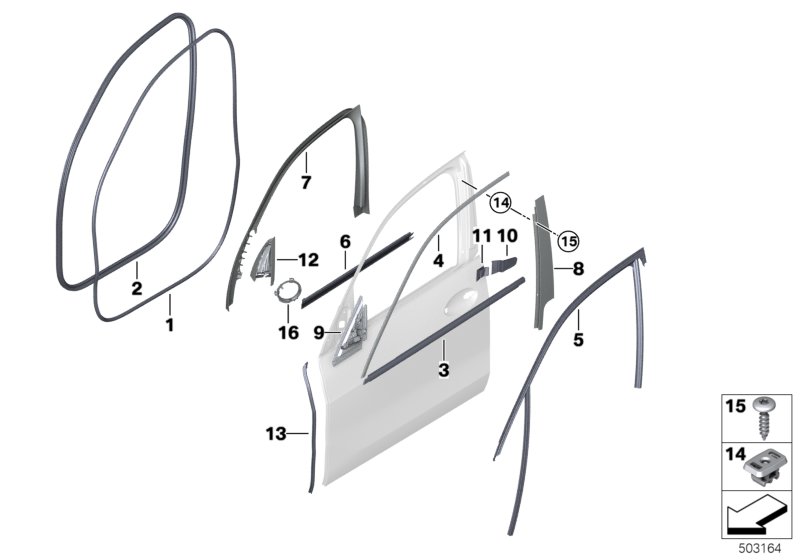 Genuine BMW 51337453831 G06 Seal, Striker Plate, Door, Front Left (Inc. X6) | ML Performance UK Car Parts