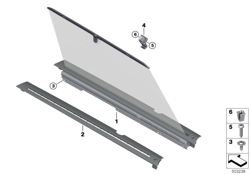 Genuine BMW 51357478575 G06 Left Rear Door Sun Blind (Inc. X6) | ML Performance UK Car Parts