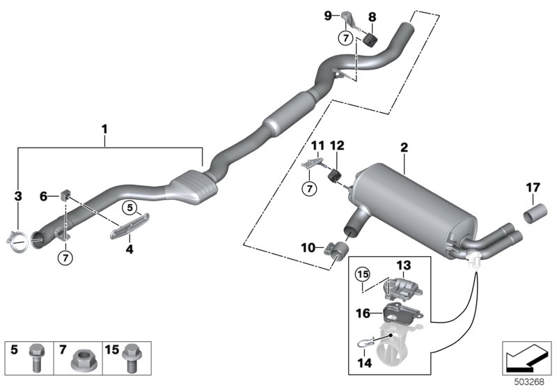 Genuine BMW 18308699962 F36 F31 F32 Rubber Mounting (Inc. 230i, Z4 30i & Z4 20i) | ML Performance UK Car Parts