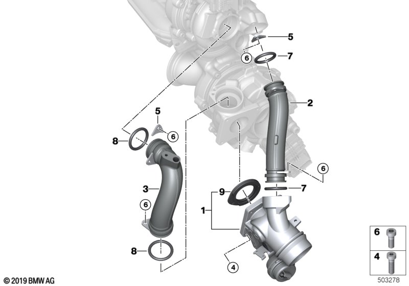 Genuine BMW 11658513575 F32 G02 F36 Connecting Pipe With Bypass Flap (Inc. X4 25dX, 125d & 325d) | ML Performance UK Car Parts