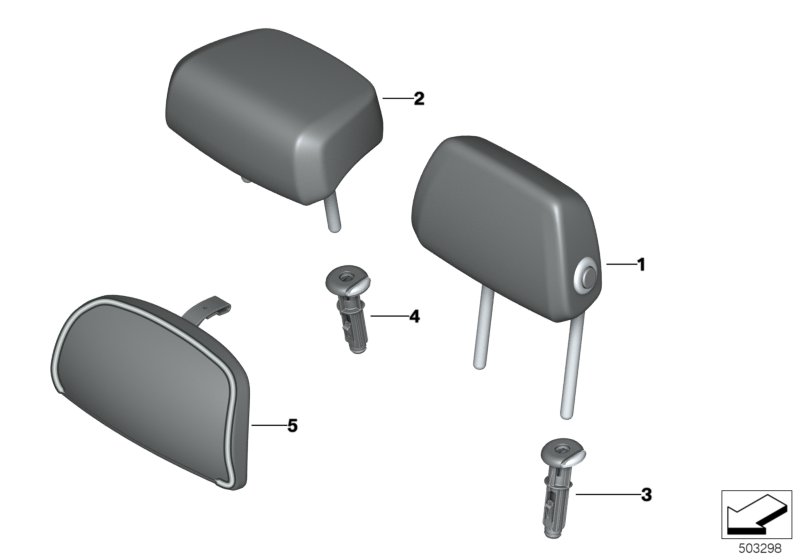 Genuine BMW 52207939508 G05 G07 Headrest, Leather, Outer TARTUFO (Inc. X5 25dX, X5 40i & X7 30dX) | ML Performance UK Car Parts