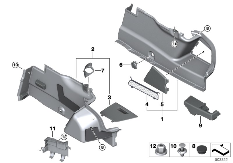 Genuine BMW 51477481100 F93 G16 Cover Panel For Hinge Bracket Right (Inc. M850iX, 840i & M8) | ML Performance UK Car Parts