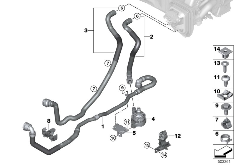 Genuine BMW 64219389088 G07 G05 G06 Bracket For Auxiliary Water Pump (Inc. X7 30dX, X7 40iX & X6 40i) | ML Performance UK Car Parts