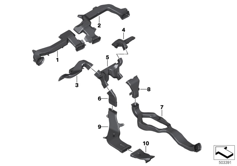 Genuine BMW 64229350942 F46 Adapter For Rear Footwell Duct (Inc. X1 & X2 16d) | ML Performance UK Car Parts