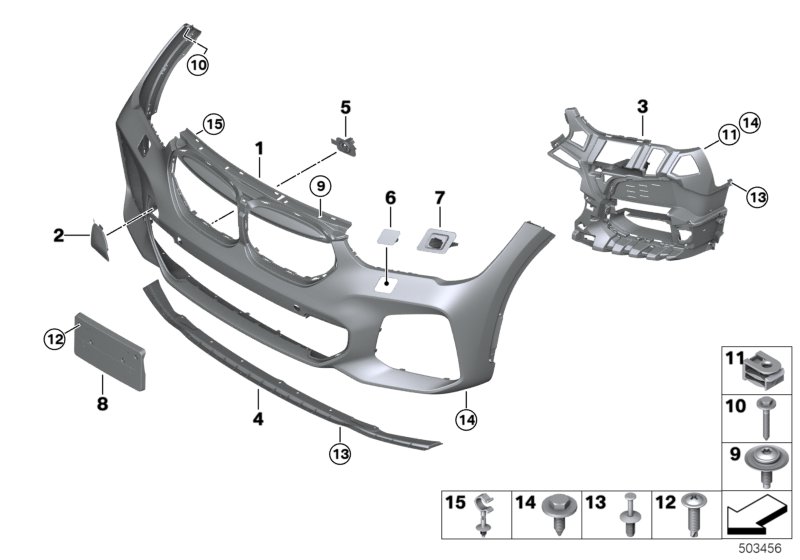 Genuine BMW 51118075880 Bracket, Fog Lamp Right M (Inc. X1) | ML Performance UK Car Parts