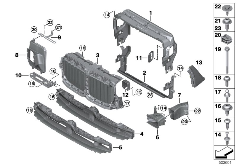 Genuine BMW 51749447389 G06 Air Flaps, Upper NIVI / MPA (Inc. X6 M50dX & X6 M50iX) | ML Performance UK Car Parts