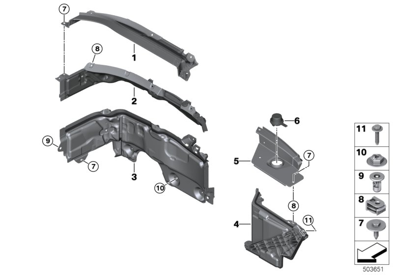 Genuine BMW Mini 51717290814 F39 F55 F56 Bulkhead Lower Section (Inc. 214d, 225iX & 118i) | ML Performance UK Car Parts