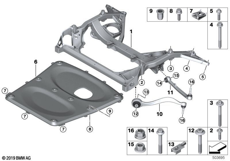 Genuine BMW 31112284630 F87 F80 F82 Front Axle Support (Inc. M3, M2 Competition & M2) | ML Performance UK Car Parts