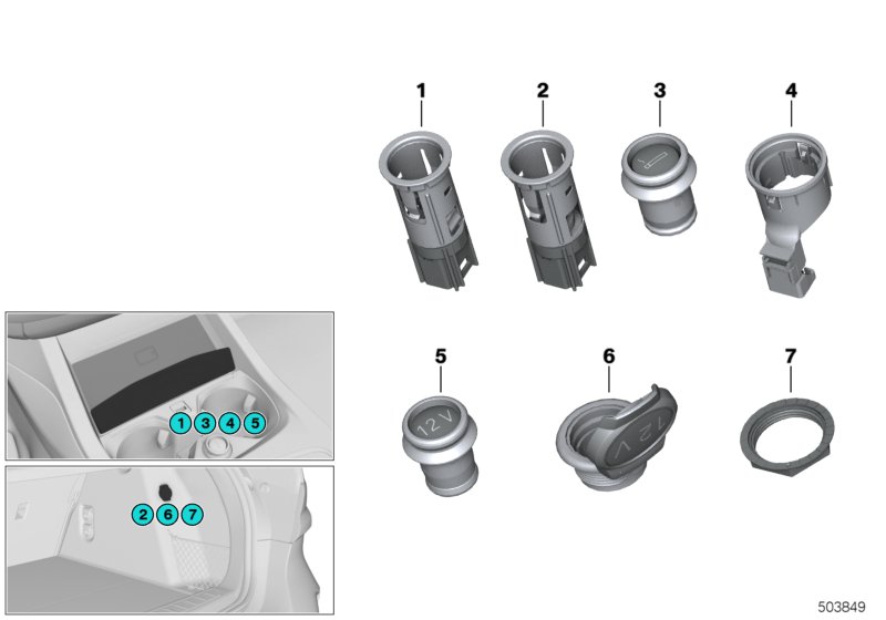 Genuine BMW 61347947767 F40 G05 F44 Plug-In Socket (Inc. X5 40i, M135iX & X6 M50dX) | ML Performance UK Car Parts