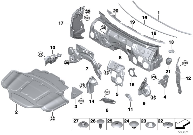 Genuine BMW 51488074348 F93 F92 F91 Sound Insulating Engine Hood (Inc. M8) | ML Performance UK Car Parts